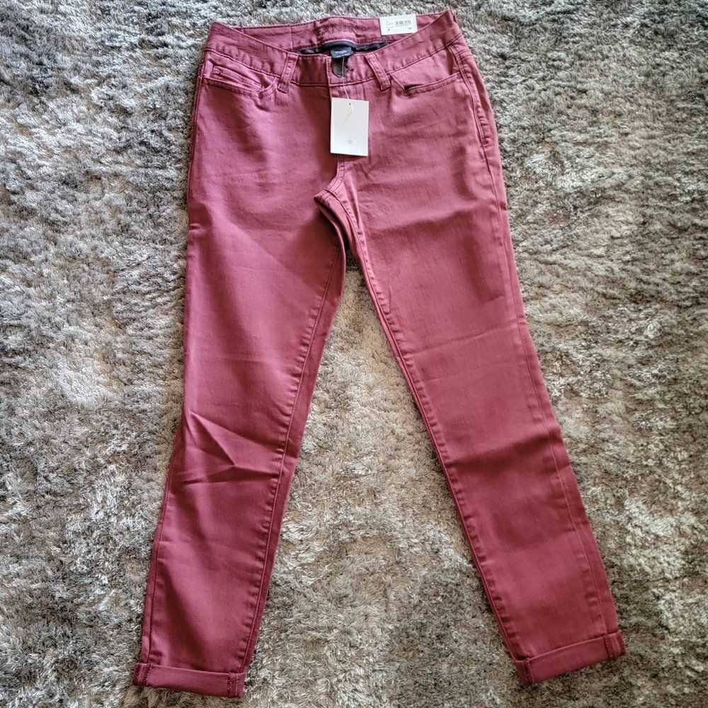 Vanity Red Curvy Ankle Skinny Ultra Stretch Denim Size 26